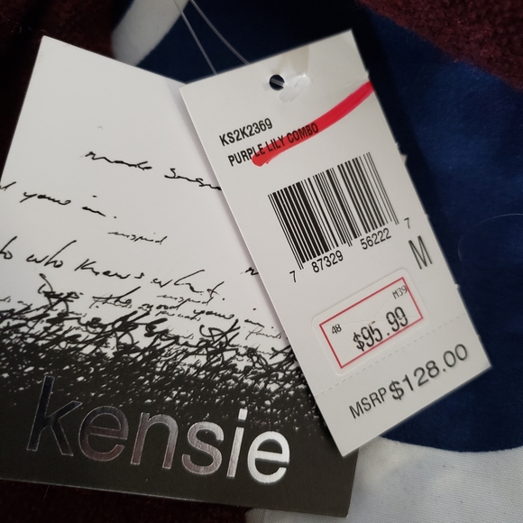 Kensie fitted cropped zipper jacket. 3/4 sleeve. - Picture 5 of 6